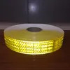 5 cm * 50m Road Safety Weste Verkehrssignal Arbeit Kleidung Reines Gelb Kleine Quadrat Flashing Reflektierende PVC-Band Nähen Kleidungsschuhe Tasche Zubehör für Kleid