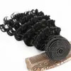 extensões de cabelo humano Virgin Humano Brasileiro onda profunda brasileira Cabelo Weave Pacotes trama produtos Profundo Curly