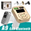 Nadajnik FM A9 Zestaw samochodowy Bluetooth Zestaw głośnomówiący FM adapter radiowy LED Samochód Adapter Bluetooth Support TF Karta Flash USB Dysk AUX Wejście / wyjście