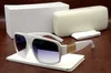 Роскошные модные дизайнерские солнцезащитные очки для мужчин Крупногабаритные квадратные солнцезащитные очки Очки с градиентными линзами Старинные поляризованные солнцезащитные очки в коробке с футляром