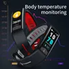 Fitness Smart Bracelet IP68 Waterproof Wristband with Heart Rate ECG Monitor Smartband Weather Display Body Temperature