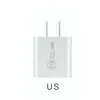 USB C 벽 충전기 18W 전원 공급 PD 빠른 충전기 어댑터 유형 C 플러그 iPhone X 용 고속 충전 11 12 13 Pro max without Box