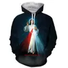 Jesus 3D tryckta män kvinnor hooded hoodie sweatshirt mode grafisk hoodie casual streetwear pullover