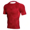 Mens Tshirts Workout Leggings Fitness Sports Gym Running Yoga Breattable Athletic Male Shirts Solid Tops Bodybuilding5108090