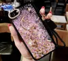 Pour iPhone 11promax et Samsung S20 Dynamic Liquid Glitter Star Quicksand Case Mode Diamant Strass Bling Cas avec sac opp