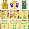 Team National Basketball Jersey Brasil 50 Bruno CABOCLO 10 Alex GARCIA 19 Leandrinho BARBOSA 5 Rafa LUZ Yago MATEUS LIMA LOUZAD Men