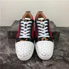 HOCOCAL 2020 Mężczyźni Kobiety Przypadkowe Buty Designer Czerwone Dna Studged Spikes Moda Insider Sneakers Czerwone Skórzane Niskie Buty