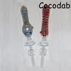 Nettare di vetro con punte al quarzo da 10 mm Keck Clip Nettare per narghilè per fumare concentrati Dab Straw Pipes
