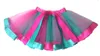 Infant Girls Summer TUTU Dress Rainbow Color with silk ribbon Bowknot Skirt Birthday Dresses princess dresses Performance Party We3743044