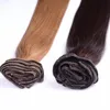 헤어 익스텐션의 실키 스트레이트 클립 블랙 브라운 블론드 컬러 HumanHair Extensions 클립 on HairWefts 100g