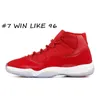 NOVITÀ Concord High 45 11 11s PRM Heiress Gym Red Chicago Platinum Tint Space Jams Scarpe da uomo Sneakers sportive 36-47