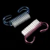 wholesale New Portable Remove Dust Angled Nail Brush Care Manicure Pedicure Nail Art Cleaning Soft Tool