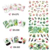 3D Rose Flower Daisy Flamingo Nail Art Stickers Sliders Nail Sticker Papier Tip Watermark Manicure Decals