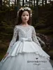 Девочки -театрализованное платье маленькое невеста первое платье причастия мимолетная чертажа хрустальные аппликации маленькие цветочные девушки для девушек