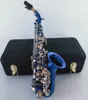La meilleure qualité YANAGISAWA S-991Sky Bleu clé Argent courbé Soprano Saxophone Concert Instruments de musique Sax avec Embouchure Neck