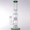 13.6 Inches Thick Glass Bong Hookahs Dropdown Beaker Honeycomb Inline Perc with 14mm Bowl for Smoking Shisha