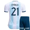 Argentina 2019 Copa América Equipo de casa Conjunto de fútbol Jersey 10 Camiseta de fútbol MESSI Camiseta de pantalón corto AGUERO Dybala maillot de foot HIGUAIN ICARDI