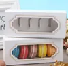 5 Cups Pastry Packaging Drawer Box Hot New Window Macaron Box, Cake Box, Gift Box W9965