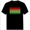 Geluidsgeactiveerd Led-katoenen T-shirt Licht op en neer Knipperende Equalizer El T-shirt Heren voor Rock Disco Party Top Tee-kleding4653708