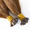 Natural Color Blonde Brazilian European Straight Keratin Fusion Cuticle Aligned FLAT Tip Remy Virgin Pre Bonded Human Hair Extensions