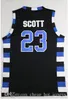 남자 한 나무 언덕 까마귀 유니폼 농구 형제 영화 # 3 루카스 스콧 # 23 Nathan Scott Jersey 스포츠 스티치 팀 색상 검정색 흰색