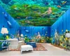 3d Home Wallpaper Underwater World Mermaid Custom House Mural Background HD Digital Printing Moisture Wall paper