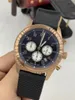 Gratis frakt Luxury Watch Quartz Stopwatch Stainless Watches Blue Dial Man Watch Luxury Wristwatch 253