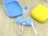 1 PCS Mini Travel Contact Lens Case Kit Holder Mirror Box, Blue, Purple, Green, Rose Red