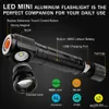 Uppladdningsbar Multi-Function LED ficklampa Inbyggd batteri USB Laddning med magnet för natt Ridning Natt Fiske Camping