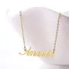 Amanda Namenskette + Armband-Set für Damen, Buchstabe Gold, Halsband, Halskette, Anhänger, Namensschild, Geschenk