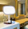 47 LED Lights 360 Rotating Desktop Mirror Touch Screen Makeup Mirror Professional Vanity Mirror Beauty Adjustable Countertop