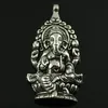 20 stks Alloy Religie Thailand Ganesha Boeddha Olifant Charms Antiek Zilver Charms Hanger voor Ketting Sieraden Maken Bevindingen 62x32mm
