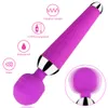 USB -uppladdningsbar AV -vibrator 10 Vibrationsläge Gspot Magic Wand Massager Oral Clit Vibrators for Women1246533