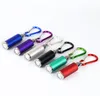 Portable Mini LED ficklampa Torches Focus Zoom ficklampa med karabiner ring nyckelringar Aluminium Alloy Outdoor Torch Free Shipping