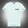 T-shirt stampata con testo personalizzato con logo personalizzato fai-da-te T-shirt blu scuro uomo uomo T-shirt punk personalizzate su misura T-shirt aziendali