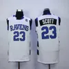 One Tree Hill Ravens #23 Nathan Scott #3 Лукас Скотт Джерси белый синий черный мужской вышивание баскетбольные рубашки S-xxl Jersey Shoets328u