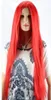 PERRUQUE Style européen Belle Spécialisée Rouge Long Cheveux Raides Filles/Femmes Perruques