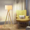 Nordic vertical floor lamps creative designer log living room stand lamp simple style study lamp standing wood floor lamp 110-240V