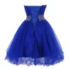 Custom Made Sweetheart Cocktail Dresses Shinning Crystal Waist Short Party Dress Lace-up Back Tulle Match Cowboy Boots
