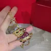 Collana da donna Collana con leone in oro 18 carati per alta gioielleria da donna, regalo per feste di Natale Può essere usata come spilla 1:111