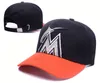 Nieuwe 2020 één stuk Men039s honkbalhoeden voor Marlins Team geborduurde letter Logo Baseball Caps Brands Flat Sport Verstelbaar HA3882715