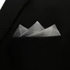 MH1 Handkerchief Checked Plaids Black Dark Gray Hanky Mens Neckties Pocket Square Suit Gift4535571