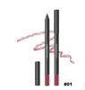 Hela nya modeläppstift Pencil Women039S Professional Lipliner Waterproof Lip Liner Pencil 13 Färger Makeup Tools9125714