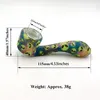 Glow in the Dark Tubi in silicone Colorful Dry Herb Tabacco a mano Pipa con ciotola nascosta Pezzo di cucchiaio piegato Tipo infrangibile Luminoso