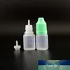 Plastic Dropper Bottles com a prova criança segura Caps e Dicas longo mamilo