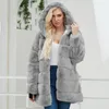 Hiver chaud moelleux fausse fourrure manteau femmes vêtements d'extérieur 2019 décontracté Long pardessus 3XL surdimensionné noir rose gris violet fourrure veste manteaux