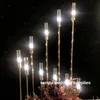 New style Star spring 10 heads LED candle light walkway stand for wedding event stage decoration senyu0153