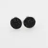 Bulk 12MM Round druzy stone Stud Earrings Bling drusy Resin Silver Earrings For women & Ladies Fashion handmade Jewelry Gift