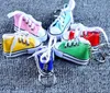 3D Yenilik Tuval Sneaker Tenis Ayakkabısı Anahtarlık Anahtarlık Parti Takı anahtar zincirleri