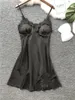 Mulheres sleepwear sexy seda vestir babydoll renda lingerie cinto banho robe das mulheres sexys nightwear feminino roupões de banho 299j